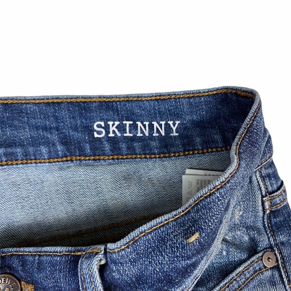 Madewell Jeans 32x32 (fit 32x29) Skinny Raw Hem Shortened Stretch Denim Faded - Picture 3 of 8